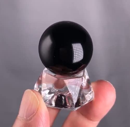 Amazon.co.jp: AAAグレード モリオン 丸玉 黒水晶 スフィア 台座